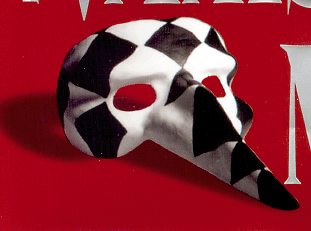 Book Cover with diamond black & white patterned mask